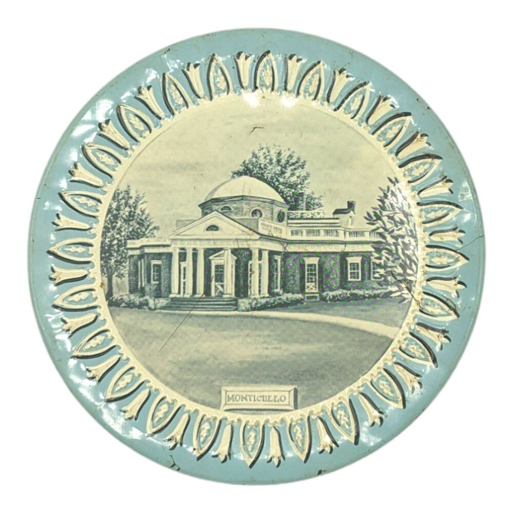 Vintage Tin Monticello Thomas Jefferson House Mansion Virginia Colonial America